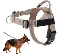 No Pull Dog Harness Adjustable Breathable Pet Walking Vest Front Clip Dog Harness with Reflective Design Easy Control Harnesses Perfect for Medium Large Dogs Daily Outdoor Activities (Beige, L)