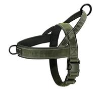 No-Pull Dog Harness Adjustable Reflective Vest for Medium Large Dogs | Breathable mesh fabric provides comfort while padded lining ensures safe control during walks. Army Green L