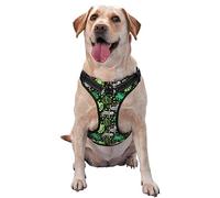 No Pull Dog Harness Adjustable Tropical Green Leaves Sloth Easy Control Small Medium Large Dog Harness
