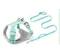 No Pull Dog Harness and Leash Set, Reflective Dog Harness, Green L