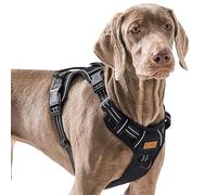 No Pull Dog Harness for Extra Large Dogs, Release on Neck, for Alaska Malamute, Bull Mastiff, Rottweiler, Great Dane etc, for Training Casual Walks Jogging, Easy Control Vest with Handle, Black, XL