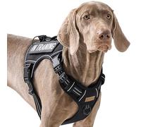 No Pull Dog Harness for Extra Large Dogs, Release on Neck, for Alaska Malamute, Bull Mastiff, Rottweiler, Great Dane etc, for Training, Casual Walks, Jogging, Easy Control Vest with Handle, Black XL