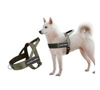 No Pull Dog Harness for Medium Dogs - Upgraded Heavy Duty Adjustable Escape-Proof Reflective Vest for Pitbulls, German Shepherds Training Walking(AGreen,M)