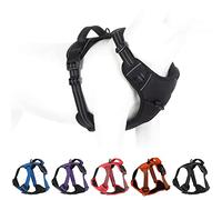 No Pull Dog Harness for Small Medium Large Dogs Adjustable Reflective Pet Vest with Front clip Padded harness for dogs Easy Control Handle best for outdoor Training and walking Black M