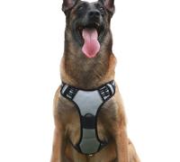 No-Pull Dog Harness, Pet Harness with 2 Leash Clips, Adjustable Soft Padded Dog Vest, Reflective No-Choke Pet Oxford Vest with Easy Control Handle for Walking Hiking