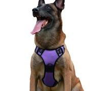 No-Pull Dog Harness, Pet Harness with 2 Leash Clips, Adjustable Soft Padded Dog Vest, Reflective No-Choke Pet Oxford Vest with Easy Control Handle for Walking Hiking