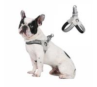 No Pull Dog Harness,Step in Dog Harness Vest with Reflective Stripe,Breathable Mesh Padded Pet Y-Harness for Small Medium Dogs_M(Black)