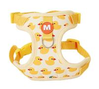 No-Pull Escape-Proof Dog Harness with Leash - Step-in Adjustable Puppy Vest, Soft Breathable & Secure Buckle, Cute Yellow Duck Design for Small Dogs & Cats (XS-XL) (M)