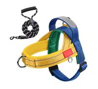 No Pull Metal Buckle Dog Harness,Pet Walking Vest,Front/Back Lead Attachments,Easy Control Escape Proof Puppy Harness for Outdoor Training Walking
