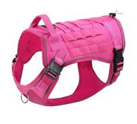 No Pull Military Tactical Nylon Dog Harness Outdoor Reflective Working Dog Training Harness For French Bulldog German Shepherd Labrador,A,M