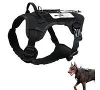 No Pull Pet Harness for Dogs & Cats - Adjustable Mesh Vest Harness with Front & Back D-Rings, Breathable & Comfortable for Walking, Training, Hiking (Black/Green, S/M/L)