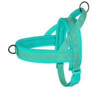 No Pull Reflective Tape Quick Control Handle Breathable Mesh Nylon Dog Harness Vest For Shiba Inu Labrador Bulldog,Green,S