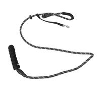 No Pull Slip Lead 5.9ft Reflective Figure Eight Rope Leash Black Polyester | Comfortable Grip Design, High Strength Sturdy Material, Suitable for Energetic Pets and Dogs