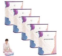 No Pump Vacuum Storage Bags, Better Life Space Bags, Large Capacity Compression Storage Bags For Clothes, Bedding & Blankets, Space Saving Vacuum Seal Bags Without Pump (3, 100x80x32cm)