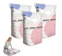 No Pump Vacuum Storage Bags - Press And Seal Large Vacuum Storage Compression Bags, Keeps Clothes Dry & Dust-free, No Pump 3D Vacuum Storage Bag for Bulky Bedding & Off-Season Gear (3, 15"x31"39")