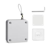 No Punching Door Closer, Pull Cord Closers, Adjustable Surface Stop, Bracket Type(White 3 Generations)