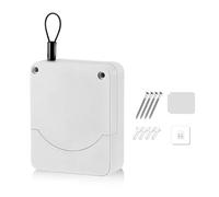 No Punching Door Closer, Pull Cord Closers, Adjustable Surface Stop, Bracket Type(White 4 Generations)