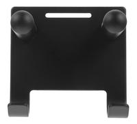 No Punching Hair Dryer Holder Wall Mount for Bathroom Storage | Aluminium Alloy, Black Finish, Hanging Line Storage, Waterproof and Rust Proof, Easy Install