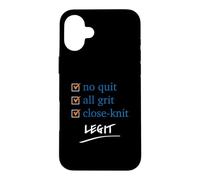 No quit, all grit... LEGIT. NY Pro Basketball Case for iPhone 16 Plus