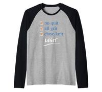 No Quit, All grit... LEGIT. NY Pro Basketball Raglan Baseball Tee