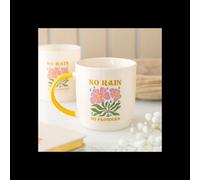 No Rain No Flowers Motivational Yellow Handle Mug 370Ml