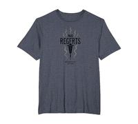 No Regerts Because No Tattoos Witty Ink Lover Quote T-Shirt, Men's Big and Tall, Heather Blue, 2X Tall