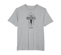 No Regerts Because No Tattoos Witty Ink Lover Quote T-Shirt, Men's Big and Tall, Heather Grey, 5X Tall