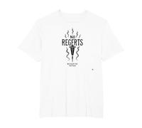 No Regerts Because No Tattoos Witty Ink Lover Quote T-Shirt, Men's Big and Tall, White, 3X Tall