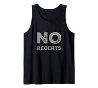 No Regerts Grammar Jokes Misspelled Tattoo Incorrect Quotes Tank Top