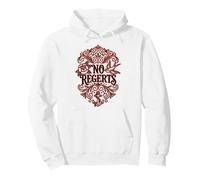 No Regerts, Regrets Misspelled Tattoo Funny Vintage Graphic Pullover Hoodie