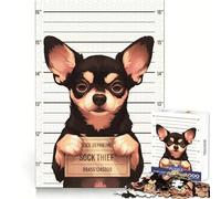 No Regrets - A Toy Terrier Dog's Mugshot 1000 Piece Jigsaw Puzzles for Teenagers Jigsaw Boost Recall Soothing Play Tight Edge Premium Gift (38x52cm)