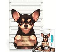 No Regrets - A Toy Terrier Dog's Mugshot Jigsaw Puzzles for Adults1000 Pieces Mind Puzzle Cozy Relax Image Assembly (38x26cm)