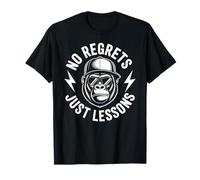 No Regrets Just Lessons Gorilla Motivation Mindset T-Shirt