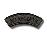 No Regrets Patch Badge Embroidered Iron on Applique