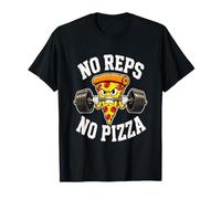 No Reps No Pizza Funny Gym Workout Weightlifting Humor T-Shirt