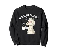 No Rest for the Knight (Night) - Funny Chess Lover Coffee Sweatshirt