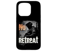 No Retreat Soldier Silhouette Case for iPhone 15 Pro