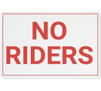 No Riders Warning Metal Sign Tin Signs Aluminum Sign for Outdoors Use Yard Farm Fence Home Wall Decor 8x12 inch