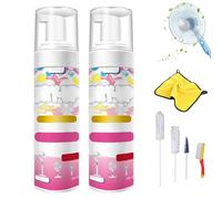 No-Rinse Fan Cleaner Spray - 200ml Powerful Fan Blade Cleaners for Ceiling, Floor & Stand Up Fans, Quick Wipe No Disassembly Needed, Removes Stubborn Dust & Grime, Extends Lifespan (2Set)