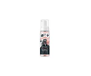 No Rinse Papaya & Coconut Dog Shampoo - Luxury 2 in 1 dog Dry shampoo & conditioner - odour eliminator natural shampoo with dog perfume quick shower
