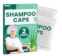 No Rinse Shampoo Cap, Rinse Free Shampoo Caps for Post Surgery and Hospital Stays, Waterless Hair Washing Shower Caps, 2Pack
