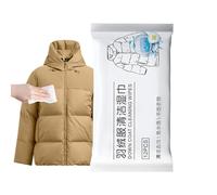 No Rinse Wipe, Clothes Stain Removal, 7.09x5.51 Inches Laundry Sheet with Fast Action, Down Jacket Detergent, Cleaning Pack with Portable Pack, Travel Towel for Shoes and Office