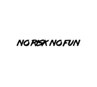 No Risk No Fun Car Sticker Personality Window Bumper Motorcycle Laptop Wall Decoration Vinyl Decal Accessories(Black,22X3cm)