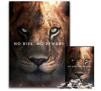 No Risk No Reward Adult Jigsaw Puzzles 1000 Pieces Challenging Puzzles Family Game Night Fun, DIY Decorative Artwork 26X38CM/10.23x14.96inch
