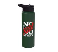 No Risk No Story Empowerment Words Stainless Steel Insulated Water Bottle