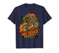 NO Road Required Dirt Bike Motocross Trail Rider Graphic T-Shirt
