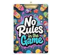 No Rules in The Game Wildstyle Graffti (2) clipboard for Nurses Plastic for Legal Women Basketball Coaches Size 9 x 12 Gold