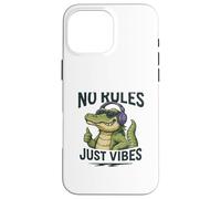 No Rules Just Vibes Alligator Case for iPhone 16 Pro Max