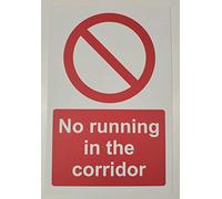 No Running in The Corridor Sign - Self Adhesive Sticker 200mm x 150mm