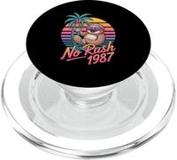 No Rush 1987 Retro Sloth Sunset Eighties Mood PopSockets PopGrip for MagSafe